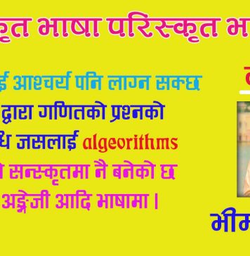 संस्कृत अन्तर्राष्ट्रिय भाषा (international language ) हुन क्षमता राख्ने बिश्वको एकमात्र भाषा हो